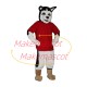 Strong Husky Doing Morning Exercise Mascot Costume Strong Husky Doing Morning Exercise Mascot Costume