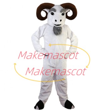 The Leading White Old Goat Mascot Costume The Leading White Old Goat Mascot Costume