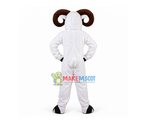 The Leading White Old Goat Mascot Costume The Leading White Old Goat Mascot Costume