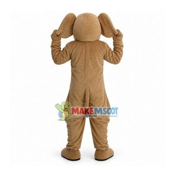 Brown Elephant With Drooping Ears Mascot Costume Brown Elephant With Drooping Ears Mascot Costume