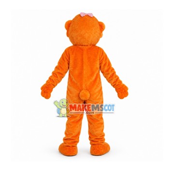 Beautiful Pet Dog In Pink Overalls Mascot Costume Beautiful Pet Dog In Pink Overalls Mascot Costume