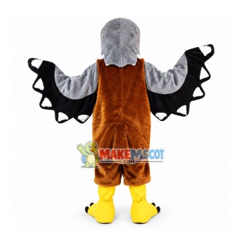 Professional Adult Brown & Gray Eagle Mascot Costume Professional Adult Brown & Gray Eagle Mascot Costume