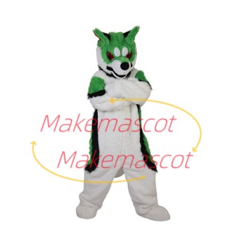 The Angry Green Wolf Soft Mascot Costume