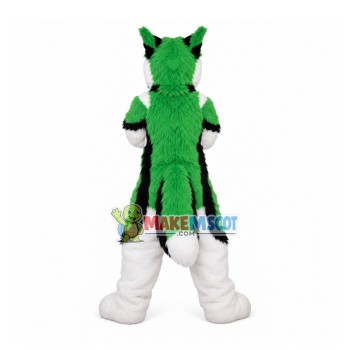The Angry Green Wolf Soft Mascot Costume The Angry Green Wolf Soft Mascot Costume