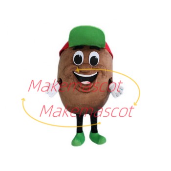 Coffee Bean In The Baseball Cap Mascot Costume