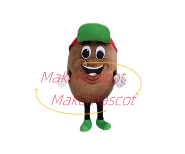 Coffee Bean In The Baseball Cap Mascot Costume Coffee Bean In The Baseball Cap Mascot Costume