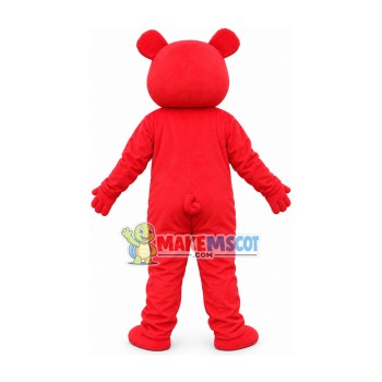 Squinted Pure Color Cartoon Pig Mascot Costume