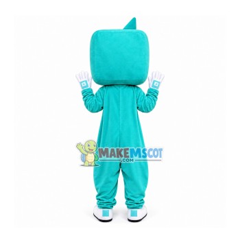 Funny Expression The Square Head Doll Mascot Costume