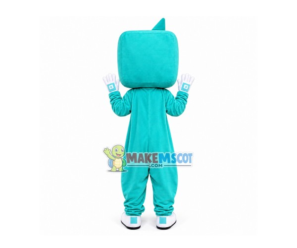 Funny Expression The Square Head Doll Mascot Costume Funny Expression The Square Head Doll Mascot Costume