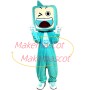 Funny Expression The Square Head Doll Mascot Costume