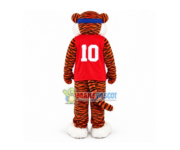 Energetic Tiger Player Mascot Costume For High School Energetic Tiger Player Mascot Costume For High School