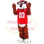 Energetic Tiger Player Mascot Costume For High School
