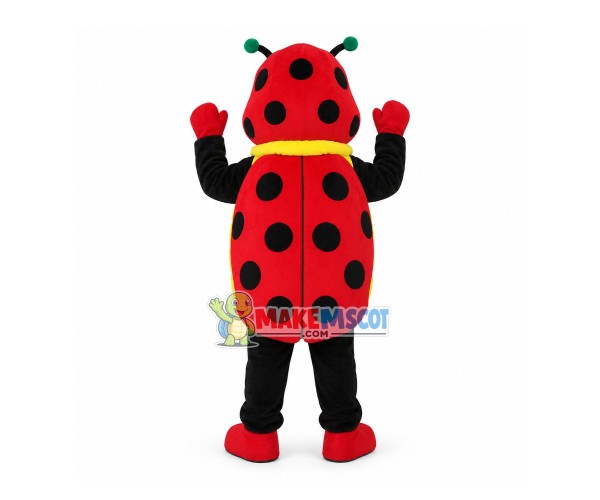 Metamorphosis of Yellow Ladybug Mascot Costume Metamorphosis of Yellow Ladybug Mascot Costume