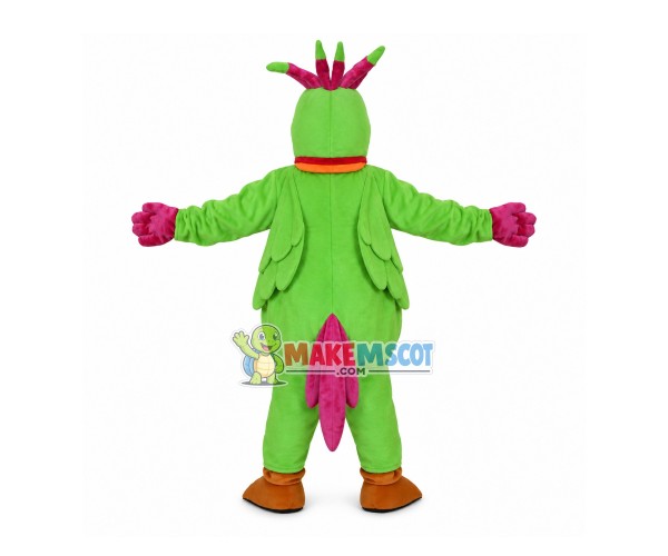 The Noisy Green Parrot Mascot Costume The Noisy Green Parrot Mascot Costume