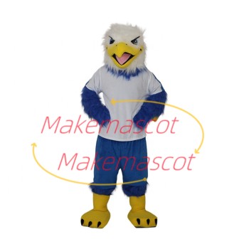 The Hale Blue Hairy Eagle Mascot Costume The Hale Blue Hairy Eagle Mascot Costume