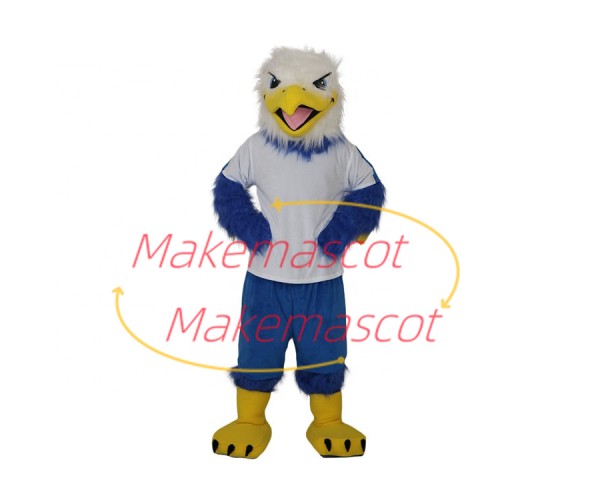 The Hale Blue Hairy Eagle Mascot Costume The Hale Blue Hairy Eagle Mascot Costume