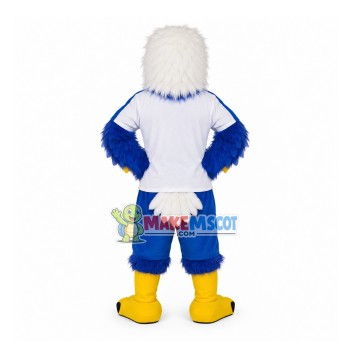 The Hale Blue Hairy Eagle Mascot Costume The Hale Blue Hairy Eagle Mascot Costume