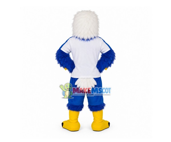 The Hale Blue Hairy Eagle Mascot Costume