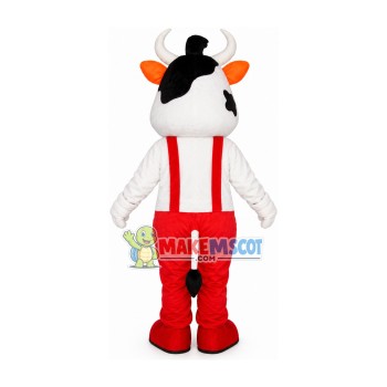 Playful Cow Adult Mascot Costume Outfit