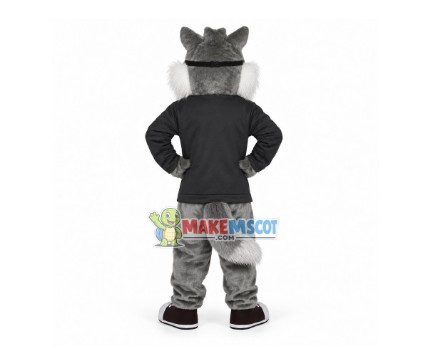 Ski Instructor Grey Wolf Wearing Goggles Mascot Costume Ski Instructor Grey Wolf Wearing Goggles Mascot Costume
