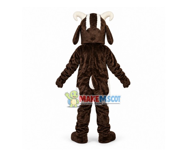 Captive Brown Goat of Farm Mascot Costume Captive Brown Goat of Farm Mascot Costume