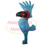 Inflatable Standing Blue Chicken Mascot Costume