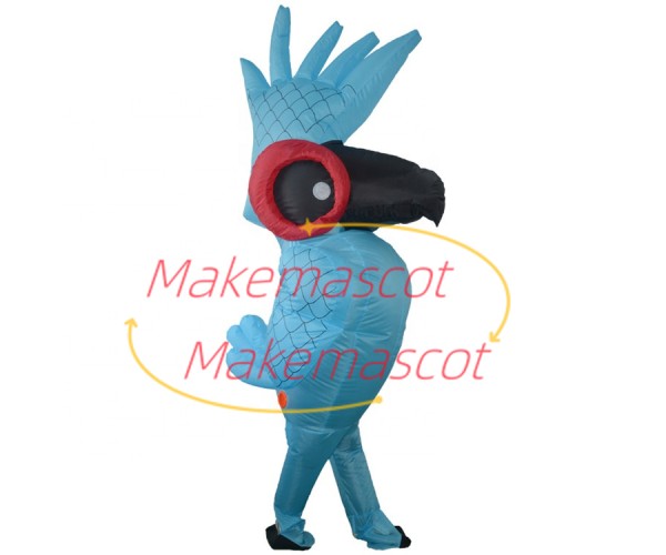 Inflatable Standing Blue Chicken Mascot Costume Inflatable Standing Blue Chicken Mascot Costume