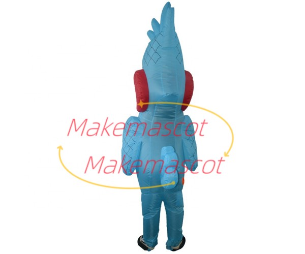 Inflatable Standing Blue Chicken Mascot Costume Inflatable Standing Blue Chicken Mascot Costume
