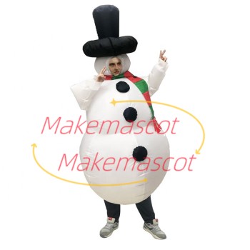Inflatable Christmas Snowman Adult Mascot Costume Inflatable Christmas Snowman Adult Mascot Costume