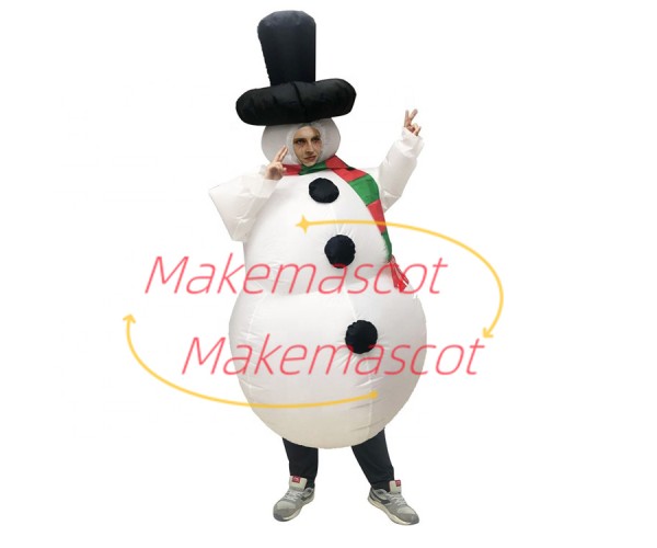 Inflatable Christmas Snowman Adult Mascot Costume Inflatable Christmas Snowman Adult Mascot Costume