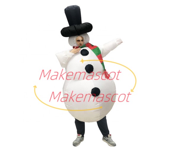 Inflatable Christmas Snowman Adult Mascot Costume Inflatable Christmas Snowman Adult Mascot Costume