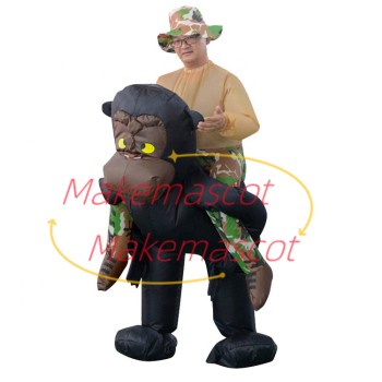 Inflatable Riding Outdoor Orangutan Mascot Costume
