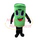 Recyclable Green Trash Can Mascot Cartoon Costume Recyclable Green Trash Can Mascot Cartoon Costume