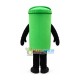 Recyclable Green Trash Can Mascot Cartoon Costume Recyclable Green Trash Can Mascot Cartoon Costume