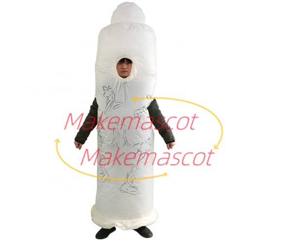 Inflatable Ultra-thin Condom Mascot Costume for Adult