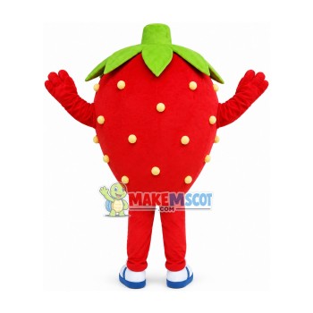 Cute Cartoon Cream Strawberry Mascot Costume