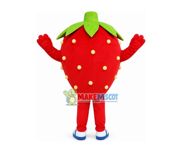 Cute Cartoon Cream Strawberry Mascot Costume Cute Cartoon Cream Strawberry Mascot Costume