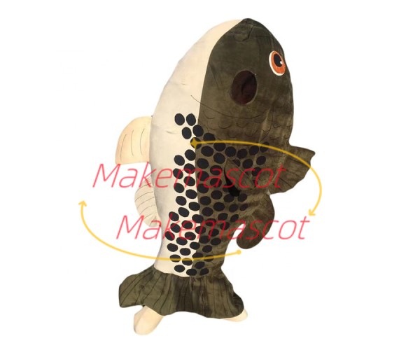 Vividly Erected Crucian Carp Mascot Costume Vividly Erected Crucian Carp Mascot Costume