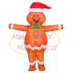 Inflatable Christmas Smiley Gingerbread Man Mascot Costume Inflatable Christmas Smiley Gingerbread Man Mascot Costume