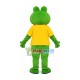 Frog Brother In the Printed Shirt Mascot Costume Frog Brother In the Printed Shirt Mascot Costume