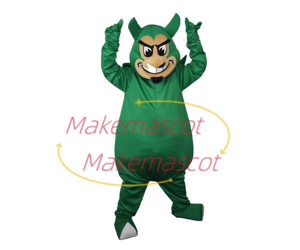 The Evil Green Devil Mascot Costume The Evil Green Devil Mascot Costume