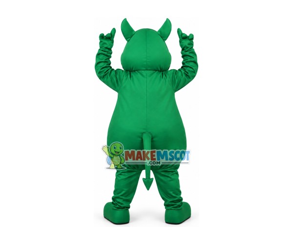 The Evil Green Devil Mascot Costume The Evil Green Devil Mascot Costume