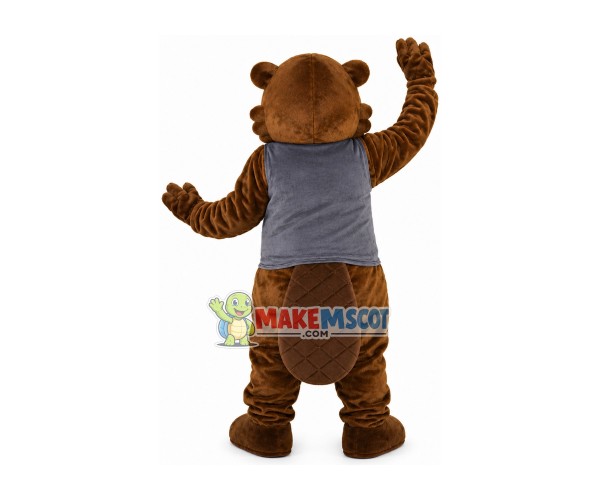 Energetic Squirrel Wearing Sports Vest Mascot Costume Energetic Squirrel Wearing Sports Vest Mascot Costume
