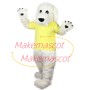 Obedient White Long-haired Pet Dog Mascot Costume
