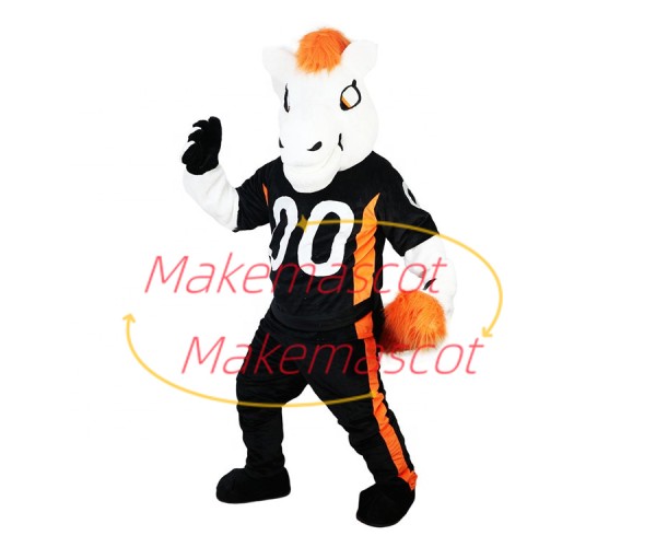 Concentrated White Horse Playing Basketball Mascot Costume Concentrated White Horse Playing Basketball Mascot Costume