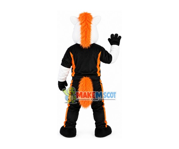 Concentrated White Horse Playing Basketball Mascot Costume Concentrated White Horse Playing Basketball Mascot Costume