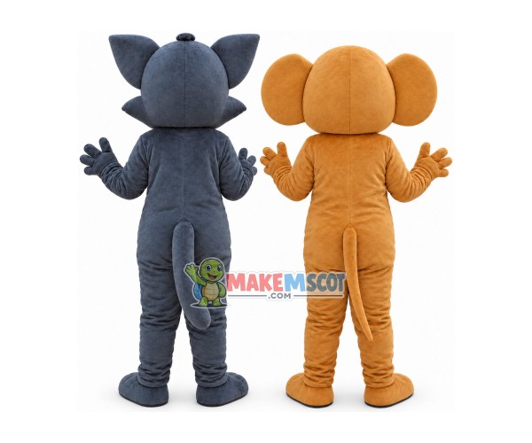 Tom and Jerry Adult Cartoon Mascot Costume Tom and Jerry Adult Cartoon Mascot Costume