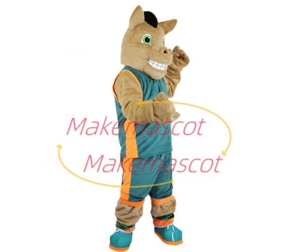 Sturdy Green Eyed Horse of Basketball Team Mascot Costume Sturdy Green Eyed Horse of Basketball Team Mascot Costume