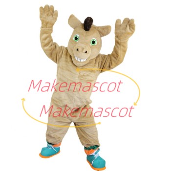 Sturdy Green Eyed Horse of Basketball Team Mascot Costume Sturdy Green Eyed Horse of Basketball Team Mascot Costume