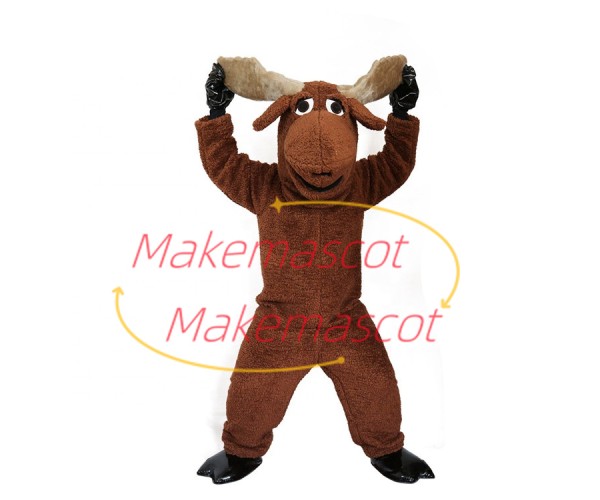 Exuberant Adult Plush Reindeer Mascot Costume Exuberant Adult Plush Reindeer Mascot Costume